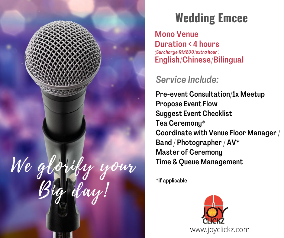 Wedding Emcee Service Details